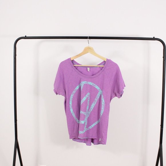 Under Armour Loose Purple Peace T-Shirt - Picture 1 of 4